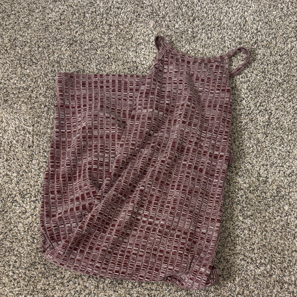 Silence + Noise Burgundy Midi Dress